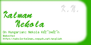 kalman nekola business card